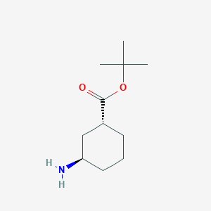 molecular formula C11H21NO2 B12816870 tert-butyl (1R,3R)-3-aminocyclohexane-1-carboxylate 