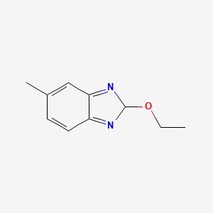 molecular formula C10H12N2O B12816874 2-Ethoxy-5-methyl-2H-benzo[d]imidazole 