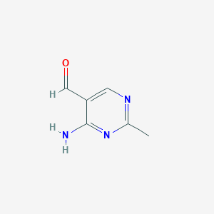 molecular formula C6H7N3O B1281698 4-Amino-2-methylpyrimidine-5-carbaldehyde CAS No. 73-68-7