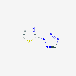 molecular formula C4H3N5S B128170 2-(Tetrazol-2-yl)-1,3-thiazole CAS No. 154823-22-0