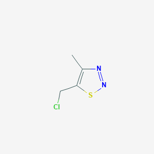 molecular formula C4H5ClN2S B1281703 5-(Chloromethyl)-4-methyl-1,2,3-thiadiazole CAS No. 82172-42-7