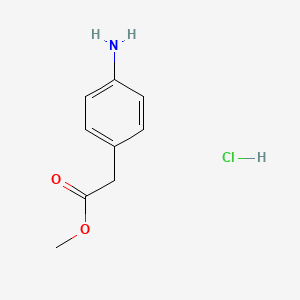 molecular formula C9H12ClNO2 B1281708 Methyl 2-(4-aminophenyl)acetate hydrochloride CAS No. 83528-16-9