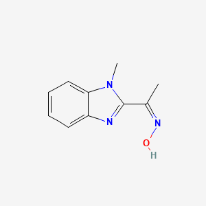 molecular formula C10H11N3O B12817123 1-Methyl-2-acetylbenzimidazole oxime CAS No. 945-78-8