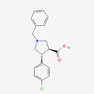 (3S,4R)-1-Benzyl-4-(4-chlorophenyl)pyrrolidine-3-carboxylic acid