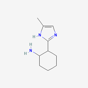 molecular formula C10H17N3 B12817201 2-(4-Methyl-1H-imidazol-2-yl)cyclohexanamine 