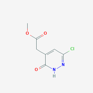 molecular formula C7H7ClN2O3 B12817250 Methyl 2-(6-chloro-3-oxo-2,3-dihydropyridazin-4-yl)acetate 