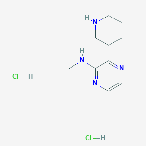 molecular formula C10H18Cl2N4 B12817270 N-Methyl-3-(piperidin-3-yl)pyrazin-2-amine dihydrochloride 