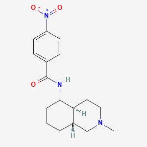 molecular formula C17H23N3O3 B12817400 trans-N-(2-Methyldecahydroisoquinol-5-yl)-4-nitrobenzamide CAS No. 72469-13-7