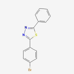 molecular formula C14H9BrN2S B12817582 2-(4-Bromophenyl)-5-phenyl-1,3,4-thiadiazole 
