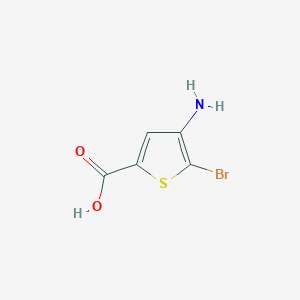 molecular formula C5H4BrNO2S B1281759 4-Amino-5-bromo-2-thiophenecarboxylic acid CAS No. 89499-42-3