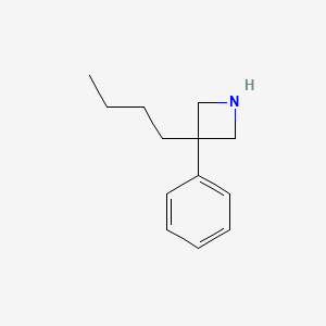 molecular formula C13H19N B12817594 Azetidine, 3-butyl-3-phenyl- CAS No. 7215-22-7
