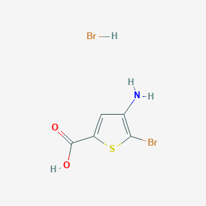 molecular formula C5H5Br2NO2S B1281760 4-Amino-5-bromothiophene-2-carboxylic acid hydrobromide CAS No. 89499-35-4