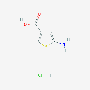 molecular formula C5H6ClNO2S B1281761 5-Aminothiophene-3-carboxylic acid hydrochloride CAS No. 89499-37-6