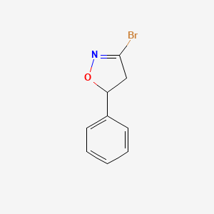 molecular formula C9H8BrNO B1281787 3-Bromo-5-phenyl-4,5-dihydroisoxazole CAS No. 86256-88-4