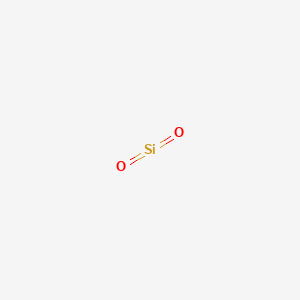 molecular formula (SiO2)n<br>SiO2<br>O2Si B128180 Silicon dioxide CAS No. 112945-52-5