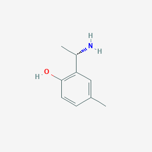 molecular formula C9H13NO B12818012 (S)-2-(1-Aminoethyl)-4-methylphenol 