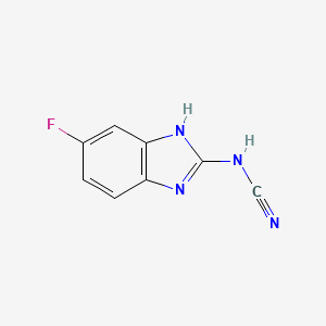 molecular formula C8H5FN4 B12818030 N-(5-Fluoro-1H-benzo[d]imidazol-2-yl)cyanamide 