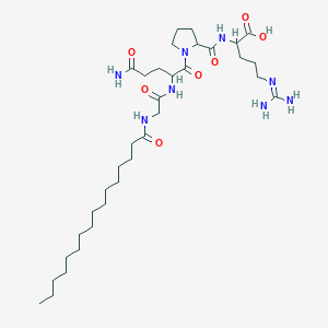 molecular formula C34H62N8O7 B12818044 Palmitoyl Tetrapeptide-3/7 