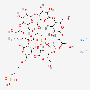 molecular formula C50H86Na2O41S2 B12818128 I(2)-Cyclodextrin Sulfobutyl Ether Sodium 