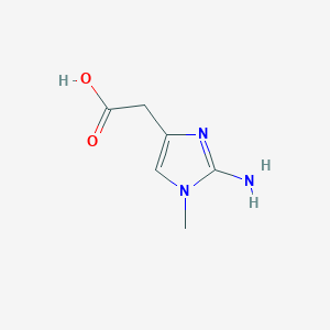 molecular formula C6H9N3O2 B12818177 2-(2-Amino-1-methyl-1H-imidazol-4-yl)acetic acid 