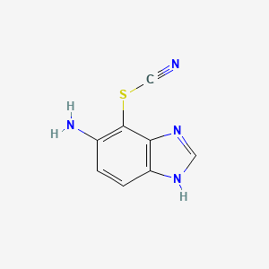 molecular formula C8H6N4S B12818256 4-Thiocyanato-1H-benzo[d]imidazol-5-amine CAS No. 339366-94-8