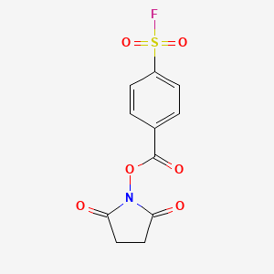 molecular formula C11H8FNO6S B12818391 2,5-Dioxopyrrolidin-1-yl 4-(fluorosulfonyl)benzoate 