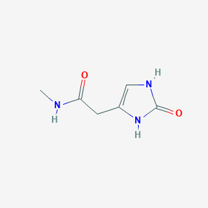 molecular formula C6H9N3O2 B12818515 N-Methyl-2-(2-oxo-2,3-dihydro-1H-imidazol-4-yl)acetamide 