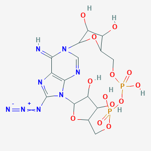 molecular formula C15H20N8O13P2 B128186 8-Azido-cyclic Adenosine Diphosphate-ribose CAS No. 150424-94-5