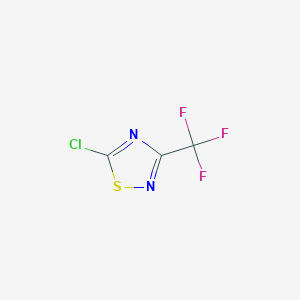 molecular formula C3ClF3N2S B1281881 5-Chloro-3-(trifluoromethyl)-1,2,4-thiadiazole CAS No. 672-35-5
