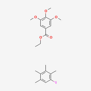 molecular formula C22H29IO5 B12818834 Ethyl 3,4,5-trimethoxybenzoate;1-iodo-2,3,4,5-tetramethylbenzene 