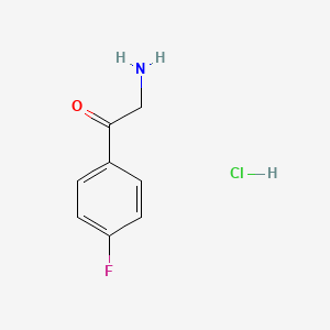 molecular formula C8H9ClFNO B1281895 2-Amino-1-(4-fluorophenyl)ethanone hydrochloride CAS No. 456-00-8