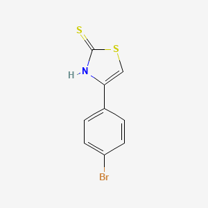 molecular formula C9H6BrNS2 B1281907 4-(4-Bromophenyl)-2-thiazolethiol CAS No. 2103-95-9