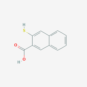 molecular formula C11H8O2S B12819167 3-Sulfanylnaphthalene-2-carboxylic acid 