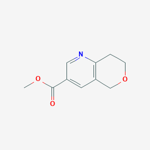 molecular formula C10H11NO3 B12819653 Methyl 7,8-dihydro-5H-pyrano[4,3-b]pyridine-3-carboxylate 
