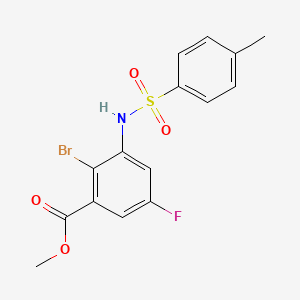 molecular formula C15H13BrFNO4S B12819661 Methyl 2-bromo-5-fluoro-3-((4-methylphenyl)sulfonamido)benzoate 