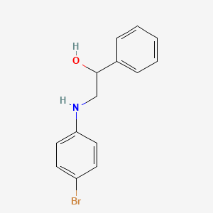 molecular formula C14H14BrNO B1281992 2-(4-Bromoanilino)-1-phenyl-1-ethanol CAS No. 91851-17-1