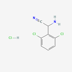 molecular formula C8H7Cl3N2 B1281999 2-Amino-2-(2,6-dichlorophenyl)acetonitrile hydrochloride 