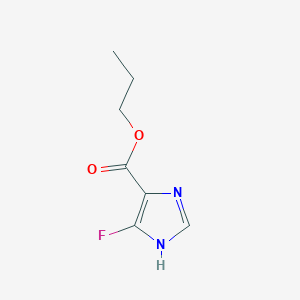 molecular formula C7H9FN2O2 B12820016 propyl 5-fluoro-1H-imidazole-4-carboxylate 