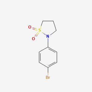 molecular formula C9H10BrNO2S B1282009 2-(4-Bromophenyl)isothiazolidine 1,1-dioxide CAS No. 71703-16-7