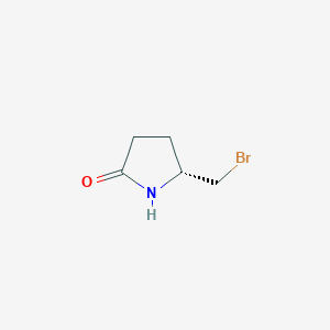 molecular formula C5H8BrNO B1282023 (R)-5-Bromomethyl-2-pyrrolidinone CAS No. 98612-60-3