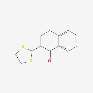 molecular formula C13H14OS2 B12820492 3,4-Dihydro-2-(1,3-dithiolan-2-yl)-1(2H)-naphthalenone CAS No. 60575-31-7