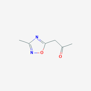 molecular formula C6H8N2O2 B1282059 1-(3-Methyl-1,2,4-oxadiazol-5-yl)acetone CAS No. 80196-64-1