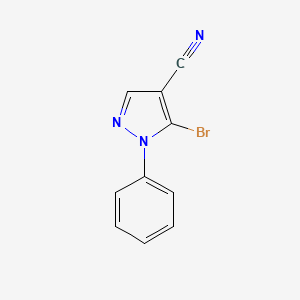 molecular formula C10H6BrN3 B1282065 5-溴-1-苯基-1H-吡唑-4-碳腈 CAS No. 76767-44-7