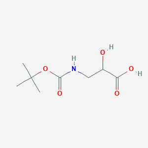 molecular formula C8H15NO5 B1282067 3-((叔丁氧羰基)氨基)-2-羟基丙酸 CAS No. 218916-64-4