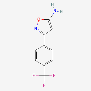 molecular formula C10H7F3N2O B1282068 3-(4-(Trifluoromethyl)phenyl)isoxazol-5-amine CAS No. 81465-84-1