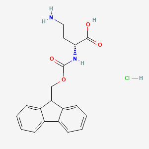molecular formula C19H21ClN2O4 B12820790 (2S)-4-Amino-2-[[(9H-fluoren-9-ylmethoxy)carbonyl]amino]butanoic acid hydrochloride 
