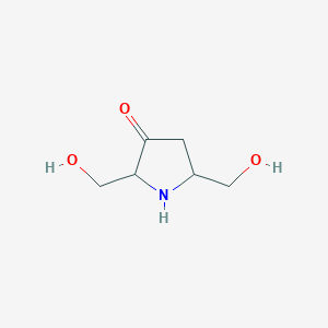 molecular formula C6H11NO3 B012821 2,5-Bis(hydroxymethyl)pyrrolidin-3-one CAS No. 104639-21-6