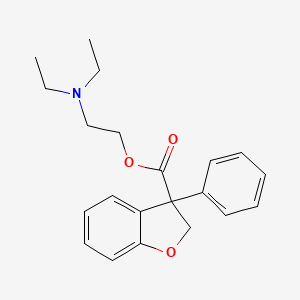 molecular formula C21H25NO3 B12821091 2-(Diethylamino)ethyl 2,3-dihydro-3-phenyl-3-benzofurancarboxylate CAS No. 22194-37-2