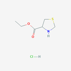 molecular formula C6H12ClNO2S B1282114 Ethyl 1,3-thiazolidine-4-carboxylate hydrochloride CAS No. 66223-38-9