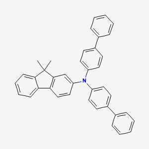 molecular formula C39H31N B12821164 N,N-Di([1,1'-biphenyl]-4-yl)-9,9-dimethyl-9H-fluoren-2-amine 